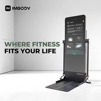Miroir de fitness IMBODY POWER Q, salle de sport à domicile, machine de musculation intelligente, équipement d'entraînement de force, sur pied, écran 23,8 pouces, ABS