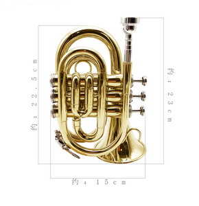 Instrument à vent musique trompette de poche couleurs si bémol performance d'étudiant bonne qualité petit <span class=keywords><strong>cornet</strong></span> trompette kit de cor - Product Image 3