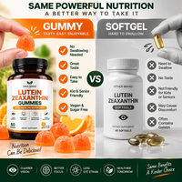 Lutein Zeaksantin Göz Sağlığı Jelibonları Görme Destekleyici Takviye Göz Vitaminleri Jelibon Vegan Şekersiz Çiğnenebilir Özel Etiket Toplu