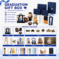 Coffret cadeau de remise de diplôme personnalisé avec logo, comprenant un ours de remise de diplôme et une veilleuse LED, pour les cadeaux de fête de remise de diplôme