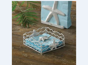 Porte-serviettes en métal argenté Support de table parfait pour le comptoir de cuisine à domicile et les accessoires décoratifs - Product Image 3