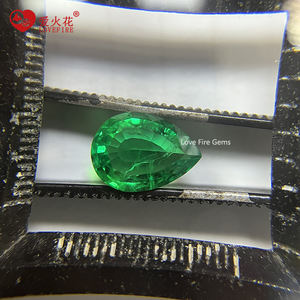 Toptan kolombiya Lab-grown zümrüt gevşek taş hidrotermal 0.5-<span class=keywords><strong>3</strong></span> karat Lab oluşturulan armut kesim yeşil zümrüt - Product Image 5