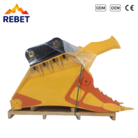 Cisaille hydraulique pour souches d'arbres, déchiqueteur de racines, machine de découpe, moteur et roulement pour excavatrices forestières de 10 à 25 tonnes