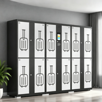 Casier de rangement électronique intelligent assemblé avec reconnaissance faciale, paiement par QR code, résistant à la rouille, pour supermarché et sites touristiques