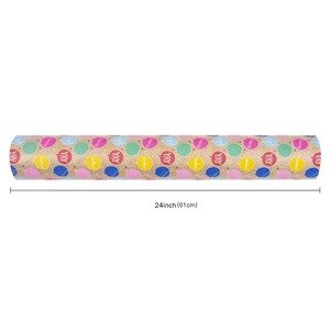 Custom Balloon Pattern Eco-Friendly Double-Sided Kraft Gift <b>Wrap</b> <b>Paper</b> <b>Roll</b> 100GSM Coated Recyclable Digital Packaging <b>Paper</b> - Product Image 2