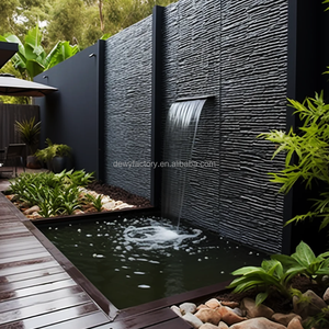 <span class=keywords><strong>Fontana</strong></span> a Cascata <span class=keywords><strong>da</strong></span> Parete per Esterni, Grande, Moderna, Personalizzata, con Scultura Artigianale, Effetto Rugiada - Product Image 1