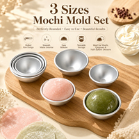 Haute qualité Mini aluminium rond gâteau et savon moule métal demi-rond boule de sel savon moule
