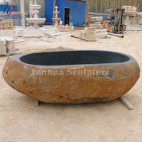 Baignoire de bain en pierre de granit noir, salle de bain, vente en gros, usine chinoise