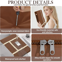 Sac de rangement pliable en tissu Oxford pour vêtements, avec fermeture éclair, poignée, fenêtre d'étiquetage, anti-poussière, organisateur de couettes et literie, pour déménagement et armoire, design moderne