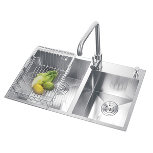 Fregadero de Cocina Empotrable de Acero Inoxidable 304 Antioxidante de 3 Compartimentos K-E10850TB - Product Image 4