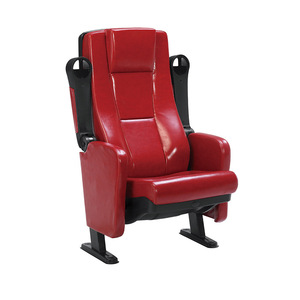 Silla de Cine Masao de Cuero Rojo con Reposabrazos para Asientos de Teatro y Auditorio - Product Image 3