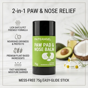 Baume 2-en-1 pour pattes et nez de chien OEM 75g en stick, hydratant et protecteur pour animaux, sans danger pour la léchage, à base de plantes, directement de l'usine - Product Image 1