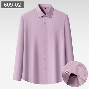 Camicia da <span class=keywords><strong>uomo</strong></span> in <span class=keywords><strong>lana</strong></span> <span class=keywords><strong>di</strong></span> pecora 2026, nuova collezione, a maniche lunghe con tasche, casual elegante per il lavoro, non richiede stiratura, all'ingrosso - Product Image 4