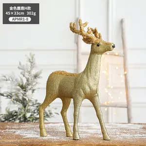 Noël Golden Elk renne décoration de noël fournitures élan de noël orignal pour la décoration de noël