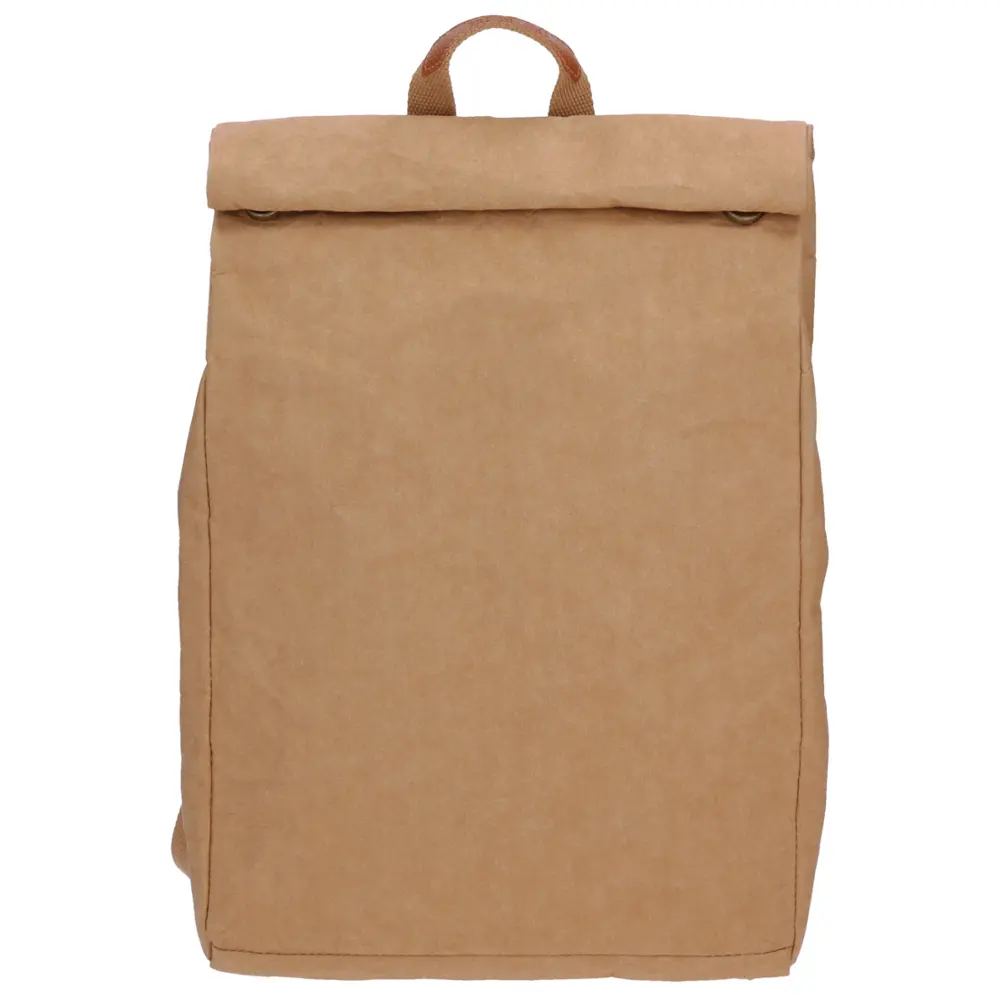 Özelleştirilmiş su geçirmez çevre dostu geri dönüşüm Kraft Tyvek kahverengi kağıt yıkanabilir kağıt rulo rulo paketi seyahat Laptop çantası sırt çantası
