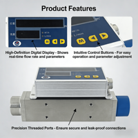 Débitmètre de masse d'oxygène médical haute précision 0-1000 SLPM RS485 Modbus avec écran LCD pour la production de gaz