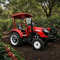 Tractor Agrícola Robusto de 80HP 4x4 con Cabina con Aire Acondicionado, Motor de Alta Potencia, Sistema Hidráulico Resistente y Elevación Alta para Tareas Agrícolas Modernas