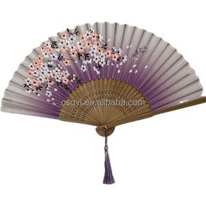 Éventails Pliants en Bambou Art Populaire de Poche Éventails en Soie Peint pour Fête Mariage Décoration Murale Cadeaux d'Affaires - Product Image 6