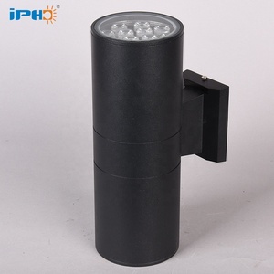 Applique murale extérieure cylindrique LED gris noir 12W, éclairage vers le haut et vers le bas - Product Image 4