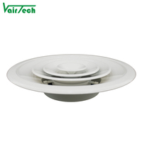 Diffuseur d'aération circulaire réglable en aluminium Hvac Ventilation Diffuseurs d'air ronds au plafond