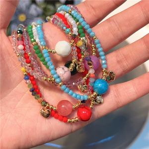 Nuevo Collar de Moda para Mujer, Hecho a Mano, con Cuentas Facetadas Coloridas, Cadena con Colgante de Bola Redonda, Gargantilla para Chicas, Regalo de Cumpleaños - Product Image 3