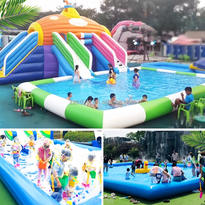 <span class=keywords><strong>Piscine</strong></span> mobile commerciale en PVC, fabrication sur mesure, parc aquatique extérieur avec parcours <span class=keywords><strong>d</strong></span>'obstacles flottant pour les enfants plus âgés - Product Image 2