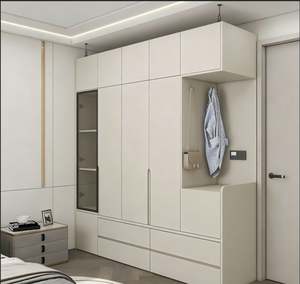 Walk in Closet System With Modular Storage Cubes <b>Hanging</b> Zones and Accessory Drawers Freestanding <b>Wardrobe</b> for Bedroom - Product Image 2