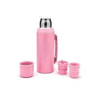 Botol air Kemah, termos olahraga berkemah kapasitas besar 1L dinding ganda, botol air Stainless Steel Yerba Mate, cangkir termos