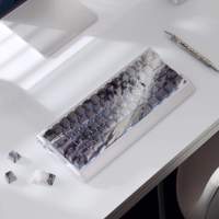 Calligraphy Theme Keycaps 135 Keys Cherry Profile Side Light Translucent PBT Keycaps for 61/64/68 Mechanical Keyboard