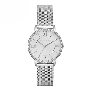 Nuevo Reloj de Pulsera de Cuarzo para Mujer, de Acero Inoxidable, con Esfera de Números Romanos y Bisel de Diamantes de Imitación - Product Image 3