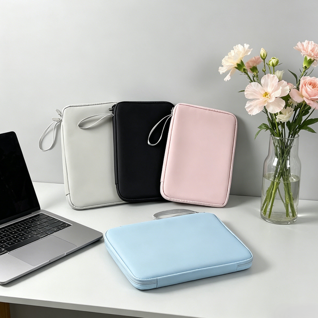 High-end Soft Durable PU Leather Tablet Case Large Capacity Shock-Proof Laptop Protective Cover & Portable Inner Liner