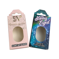 Boîte en papier Kraft biodégradable pour lentilles de Contact personnalisées, boîte d'emballage en carton de luxe pour affichage de dessin animé