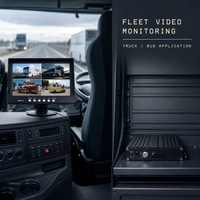 Système de caméra embarquée MDVR 4/8 canaux avec écran tactile IPS 7 pouces, GPS, WiFi, 3G/4G, 12-36V, enregistreur vidéo pour camions, bus et flottes
