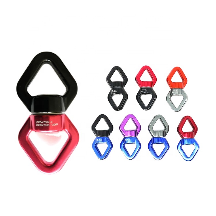 Climbing 30kN CE EN354 Ball Bearing Aluminum Swivel for Aerial Yoga