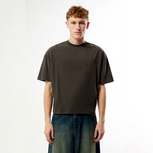 เสื้อยืดคอกลมแขนสั้นทรงปกติสำหรับผู้ชาย ผ้าฝ้าย 100% พิมพ์ลายกราฟิก ออกแบบโลโก้เองได้ สไตล์ฮิปฮอป ระบายอากาศได้ดี ใส่สบาย - Product Image 1