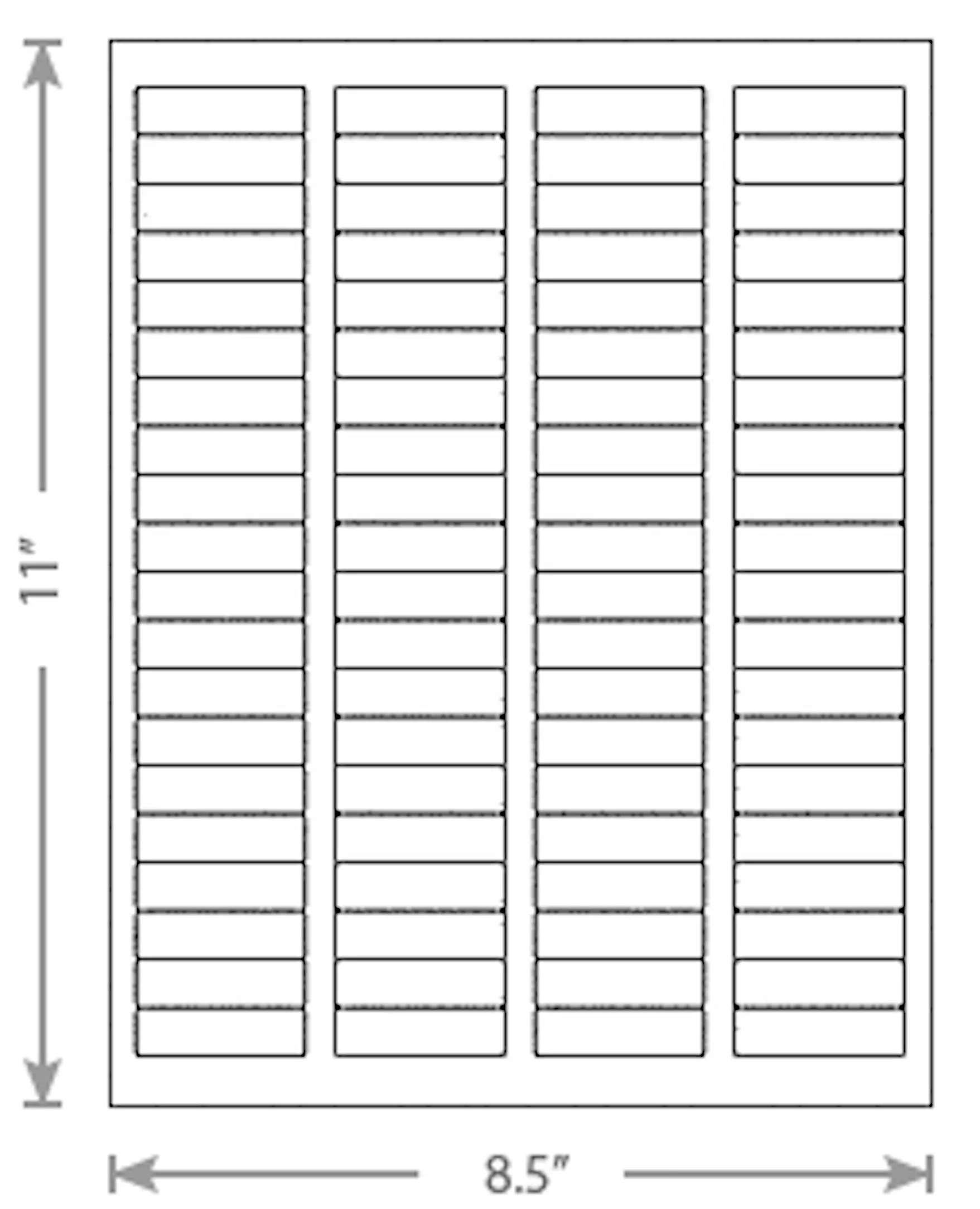 80Up etiqueta adhesiva de etiquetas de papel 1/2x1-1/3 "carta" dirección de envío etiquetas
