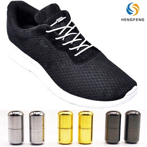 New Fashion Lazy No Tie Shoelaces Metal Capsule Pill Style Buckle Lock <strong>Elastic</strong> Shoe <strong>Laces</strong> - Product Image 3