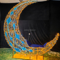 Décoration de fête de plein air, de centre commercial, de parc, de mariage, de l'Aïd, de l'Avent, de produits cadeaux pour enfants, lumières LED 3D, motif de lune, 2026