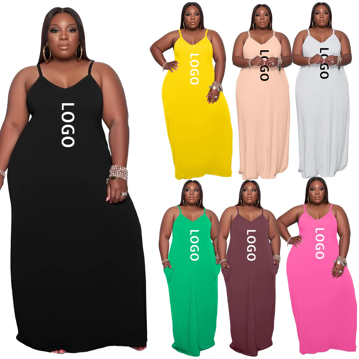 Damesjurken Elegante Europese Merken Outlet Groothandel Mode Plus Size Elegant Lang Feest Oversized