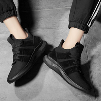 Chaussures de course minimales pour hommes Marche Jogger Jogging Baskets Tissu extensible Air Mesh Slip on Low-top Lace up Hauteur Augmentation Sport