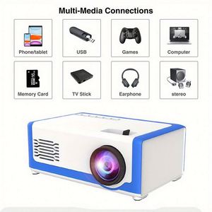 Proyector LED con USB, Mini Proyector Portátil 1080P, Control Remoto, Proyector de Películas para Interiores/Exteriores M1 - Product Image 6