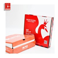 Cajas de cartón con logotipo personalizado para pollo y patatas fritas, embalaje de ala asada para comida