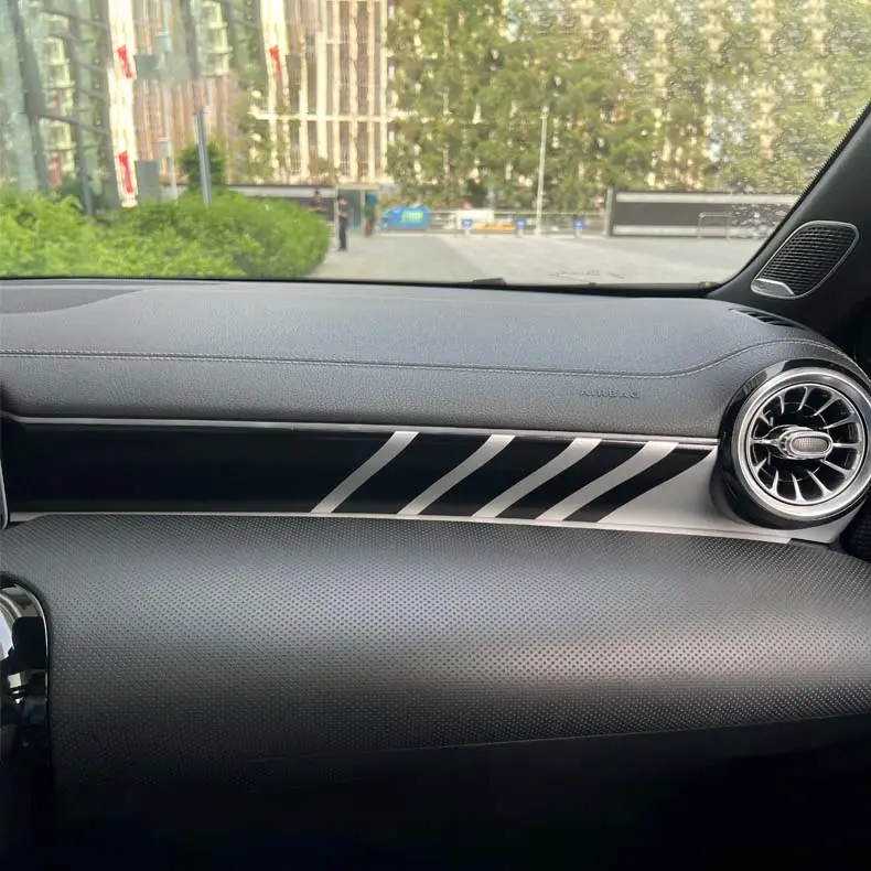 CLA W118 araba iç aksesuarları co-pilot koltuk merkezi konsol dekorasyon spor iç Panel için Mercedes Benz a-class W177