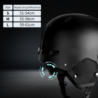 Casque de ski vintage tendance avec lunettes de protection, pour adultes, hiver 2023