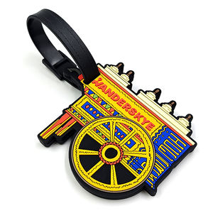 Etiquetas de equipaje de Pvc de viaje, etiqueta de equipaje de goma de PVC suave personalizada, bolsa con soporte para maleta, logotipo personalizado 3D, etiqueta de equipaje de dibujos animados bonita - Product Image 3