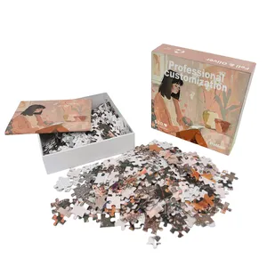 OEM Custom Puzzle Game Rompecabezas High Quality Cardboard 500 1000 Pieces Paper Jigsaw Puzzles For Adult