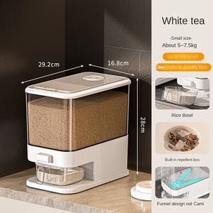 10-20L Injection Molded Plastic Press-Type Storage Box Rice <b>Flour</b> Cereals Household Insect-Proof Moisture-Proof Food Grade - Product Image 6