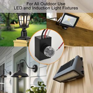 Capteur <span class=keywords><strong>de</strong></span> lumière photocellule pour éclairage <span class=keywords><strong>extérieur</strong></span>, câblé, <span class=keywords><strong>avec</strong></span> fonction <span class=keywords><strong>de</strong></span> temporisation, automatique du crépuscule à l'aube - Économie d'énergie, noir - Product Image 2