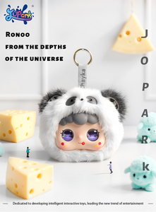 Jopark AI Peluche Robot Intelligent Kawaii Mignon, Breloques de Sac à Dos et Porte-clés, Poupée en Silicone Visage Lapin/Ours/Panda, Cadeau Scolaire High-Tech - Product Image 3