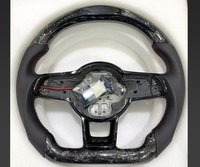 Volant personnalisé en fibre de carbone avec LED pour Volkswagen Golf GTI Mk7 G-Ti G-Ts R G-Li Gt-D Prix d'usine Cuir rouge Série 3